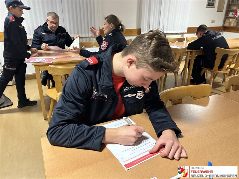 Erprobung der Feuerwehrjugend